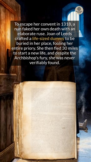 50K views · 480 reactions | A medieval nun faked her own death with a life-sized dummy to escape her convent in 1318. #history #medieval #historyfacts | Mystery Feed | Facebook
