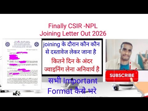 Finally CSIR -NPL Joining Letter Released 2026, CSIR- NPL Joining Letter Declared 2026, joining NPL