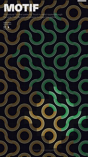 Motif procedural patterns. Remember the sound. https://lab.koalition.com/motif