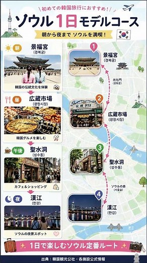ソウル1日モデルコース｜初めての韓国旅行におすすめ #韓国旅行 #ソウル観光 #海外旅行 #旅行アイデア