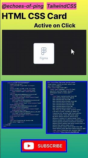 ✨ Click to Activate! Stylish Card UI with HTML & Tailwind CSS #tailwindcss #codingtips #shorts