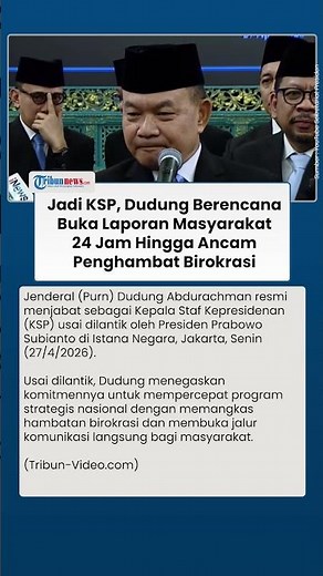 Officially a Presidential Staff Office (KSP), Dudung Prepares 24-Hour Complaints Service and Warn...