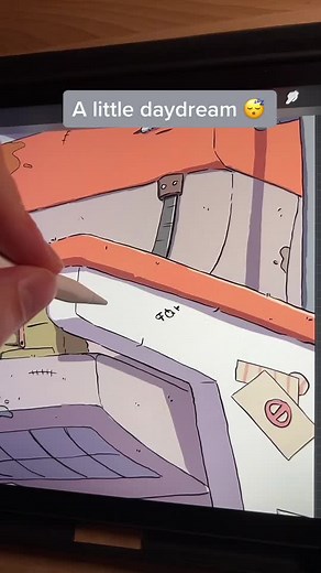 Daydreaming 🍃 #digitalart #procreate #train #dream #art #illustration