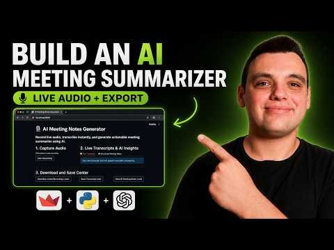 Stop Taking Notes: Build an AI Meeting Summarizer in Python (Live Audio + Export)