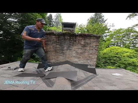 Chimney counter flashing installation