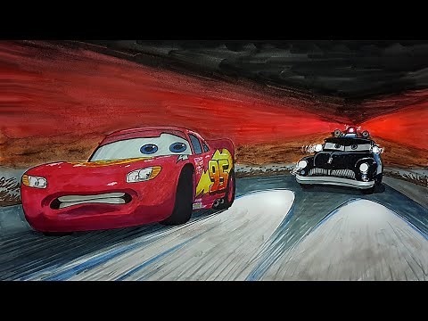 Draw LIGHTNING McQUEEN Being Chased by Sheriff in CARS . Drawing and Coloring Pages | Tim Tim TV