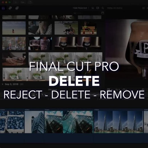 Final Cut Pro Support by Jared on Instagram: "Delete | Delete | Mark the current selection in the Final Cut Pro browser as rejected or remove selected items from the timeline with this key��⁠ ⁠ More at AnAwesomeGuide.com/FinalCut��⁠ ⁠ #DailyShortcut #TipOfTheDay #FinalCutPro #FCP11 #Apple #VideoEditingTips #EditingTips #FilmEditing #VideoEditing #FCP11Shortcuts #EditingCommunity #KeyboardShortcuts #LearnWithFCP #VideoEdits #TechTips #FilmMaking #SundayMorning #SundayBest #SundaySesh #SundayEdit 