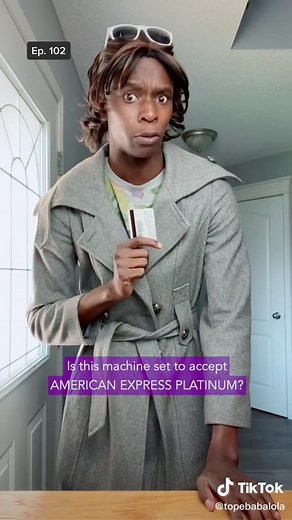 American Express Platinum Card in a Grocery Store
