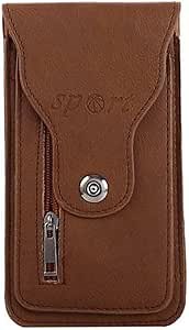 PU Leather Cell Phone Purse Belt Clip Holster Pouch Case for Men, Slim Front Pocket Wallet Money Clip Wallet