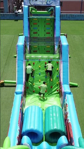 Experience the 40-meter inflatable obstacle course, it's amazing #obstaclecourse #inflatable