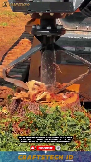Tree Residue Cleaning Machine for Efficient Forestry and Land Clearing Operations #machine
