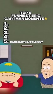 Top 5 Funniest Eric Cartman Moments 😂 #southpark #cartman #ericcartman #cartmanmoments #funnycartman #cartoonclips #fyp #viral #sarcasmcentral #comedymemes #southparkclips | Sarcasm Central