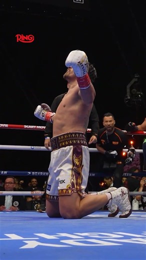 The moment after Oleksandr Usyk closed out an 11-round thriller vs Rico Verhoeven.