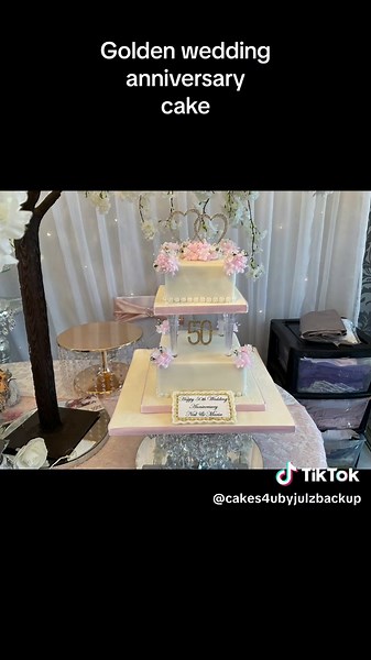 Golden Wedding Anniversary Cake Ideas