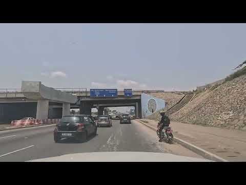 Driving through Accra - Road to Sankofa Beach Resort