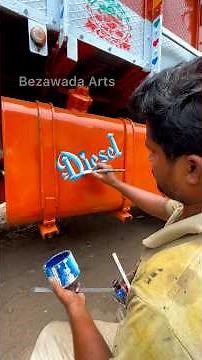 Free Hand Painting Magic on Truck | Amazing Street Art #viral #shorts #art
