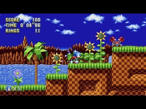 Sonic Mania: Green Hill Zone Act 1 (Sonic) [1080 HD]