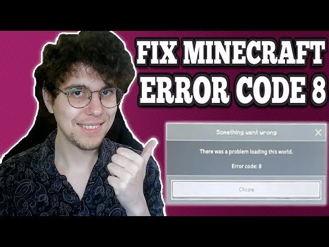 How To Fix Minecraft Error Code 8 - There was a problem loading this world