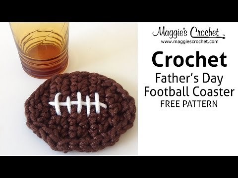 Football Coaster Free Crochet Pattern - Right Handed