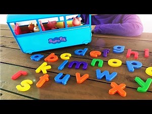 ABC Song | Alphabet adventure | ABC Letter Alphabet Peppa Pig BUS video for kids