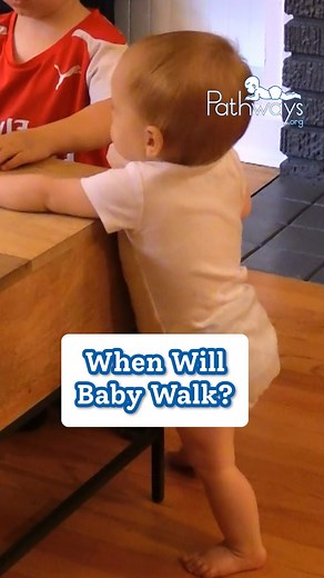 Here are some signs your baby is ready to walk (which typically happens around their first birthday at 12-15 months): ⭐ Pulling themselves up to stand. ⭐ Standing while playing. ⭐ Standing without leaning or arm support. ➡️ Baby not walking yet? Here are important signs to watch for if you are concerned: https://pathways.org/baby-walking-on-their-own/ | Pathways.org