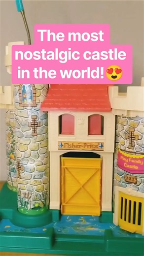 Remember the secret TRAP DOOR?! 😍 #asmrtoys #fisherprice #castle #1980s #vintagetoys #shorts
