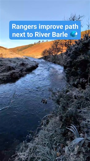 🌊 RANGERS IMPROVE PATH NEXT TO RIVER BARLE 🌊 Rangers from Exmoor National Park have made improvements to this path next to the River Barle. During a frosty walk from Simonsbath towards Landacre Bridge recently, I noticed some changes on this picturesque corner between Wheal Eliza and Cow Castle. Rangers have tackled erosion issues and made the path wider and smoother, making it more accessible as it skirts past the river. A cumbersome bank has been reshaped, improving the views across the wate