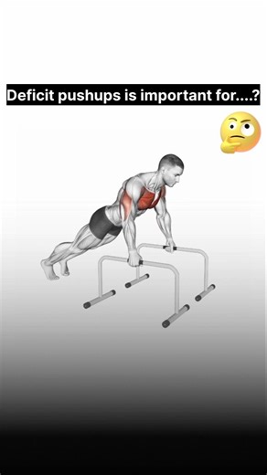 Deficits push-ups Is Important For....❓ Exercise #exercise #fitness