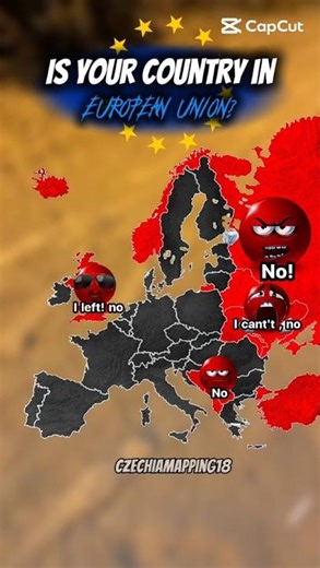 Is your country in European Union? #europe #mapping #edit #shorts #map #history #eu #fypシ #geography