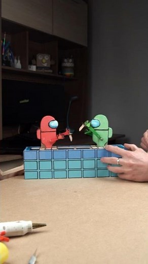 Among us in real life! DIY game from cardboard #Shorts