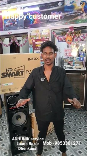 ADHUNIK service,Intex led tv , happy customer