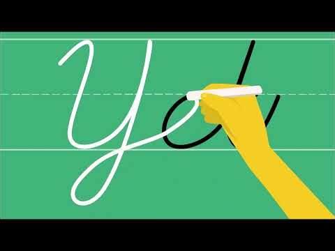 How to write a cursive letter “Y” in uppercase