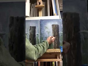 ADDING BARBED WIRE TO A PEACEFULE PLACE PAINTING