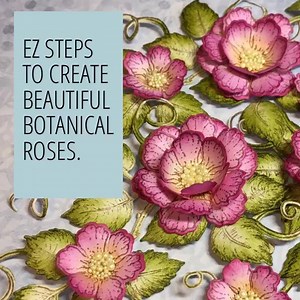 EZ steps to create beautiful Botanical Rose flowers..... it's a Limited Edition and when it's gone it's gone so get yours now! http://hcgo.co/fbBotanicalRose To make each flower you will need two layers the same and one smaller layer too for the centre of the flower. 1. Stamp and Die cut the flowers using the Botanical Rose Cling Stamp and the Botanical Wings die. Color the flower centres using the Precision Daubers with ColorBox Harvest ink and the outer of the petals with ColorBox Berrylicious