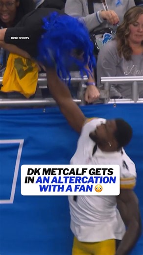 Metcalf got into it with a fan in Detroit during the 2nd quarter | Atlanta Falcons on CBS Sports