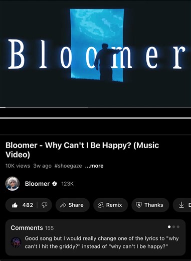 68K views · 326 reactions | Thank you everyone who’s commented and shared the new music video! You guys are so supportive, let’s keep it going! 冀☁️ | BloomerSound | Facebook