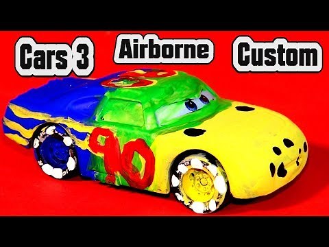 Pixar Cars 3 Custom Airborne Diecast Demolition Derby Crazy 8 Car with Primer Lightning McQueen Cars