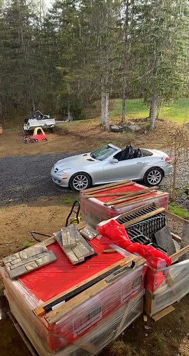 Mercedes SLK350 Convertible Inspected in Rainy Weather