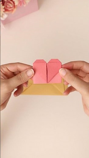 Tiny Paper Heart for a Love Envelope ❤️ Easy Origami Heart