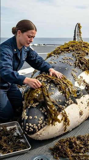 Girl is Crying while Rescuing Orca #wildliferescue #orca #sea #fish