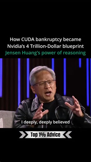 Startup Bell on Instagram: "Jensen Huang recounts how NVIDIA boldly created CUDA and championed accelerated computing, pioneering a new paradigm before the world fully appreciated it. The team invested heavily to extend GPUs into a more general‑purpose platform, entering a $0B early‑stage market that required patience, added capability, and ecosystem building while applications were still emerging. This commitment temporarily shifted margins and valuation to a leaner place, yet it laid powerful