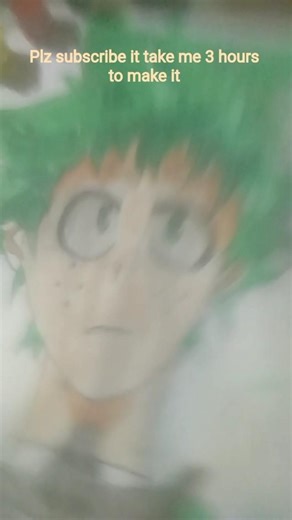 drawing deku using water color for the first time
