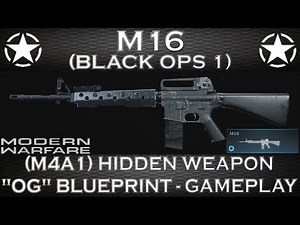 Modern Warfare M16 From Black Ops 1 (M4A1) Hidden Weapon - How to make it - Gameplay