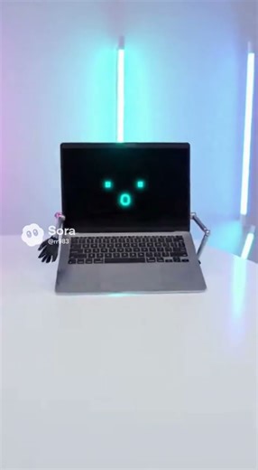 AI - A laptop doing the floss