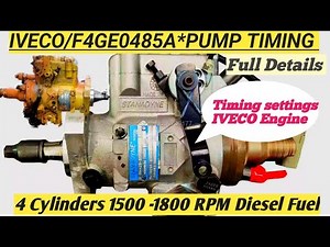 Iveco Diesel Pump Timing settings 4 Cylinders How to settings IVECO Diesel Pump Timing Generators