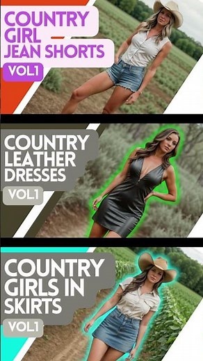 Main channel Country girls preview - Tight dresses in the country, swimsuits & shiny leggings