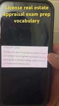 License real estate appraisal exam prep vocabulary #realestate #investing