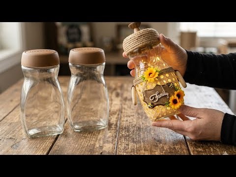 Don't throw them away!!! How to make easy and inexpensive decorations by recycling glass jars