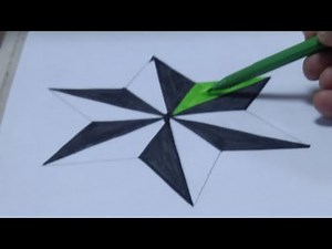 HOW TO DRAW 3D STAR ll 3D STAR WALL PAINTING