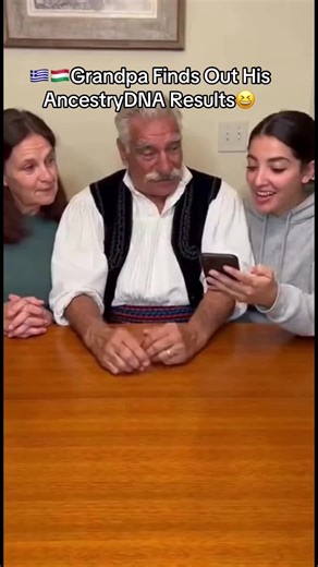 Grandpa hearing his ancestry DNA results for the first time was not ready for this😂 My grandma before him and her reaction was unexpected #ancestrydna #grandpareacts #ancestrydnatestresults #heritage #dnaresults